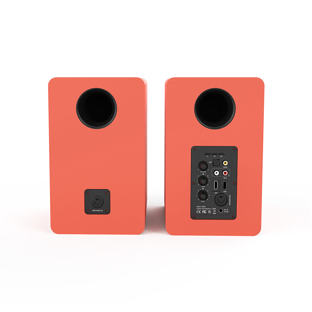 Silcron SLR05 Wireless Active Bookshelf Speakers with HDMI ARC - Red