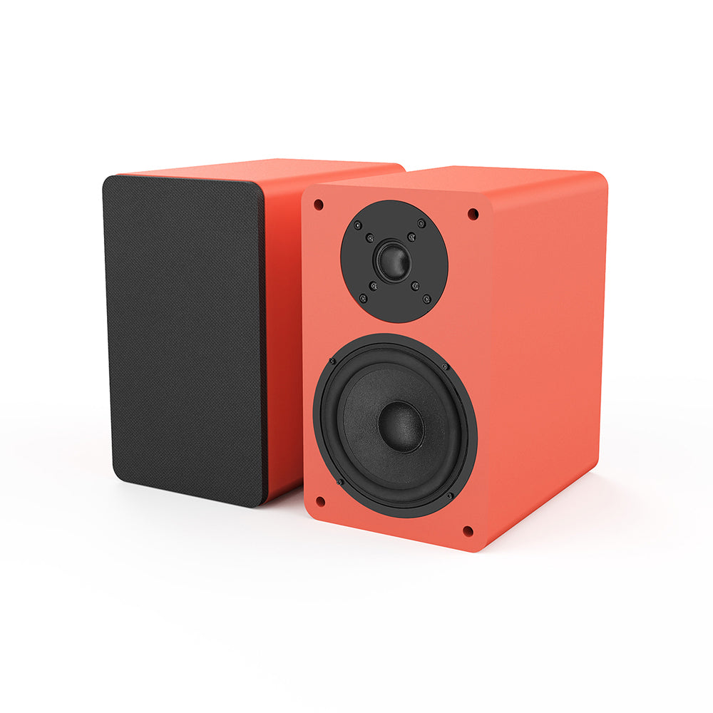 Silcron SLR05 Wireless Active Bookshelf Speakers with HDMI ARC - Red