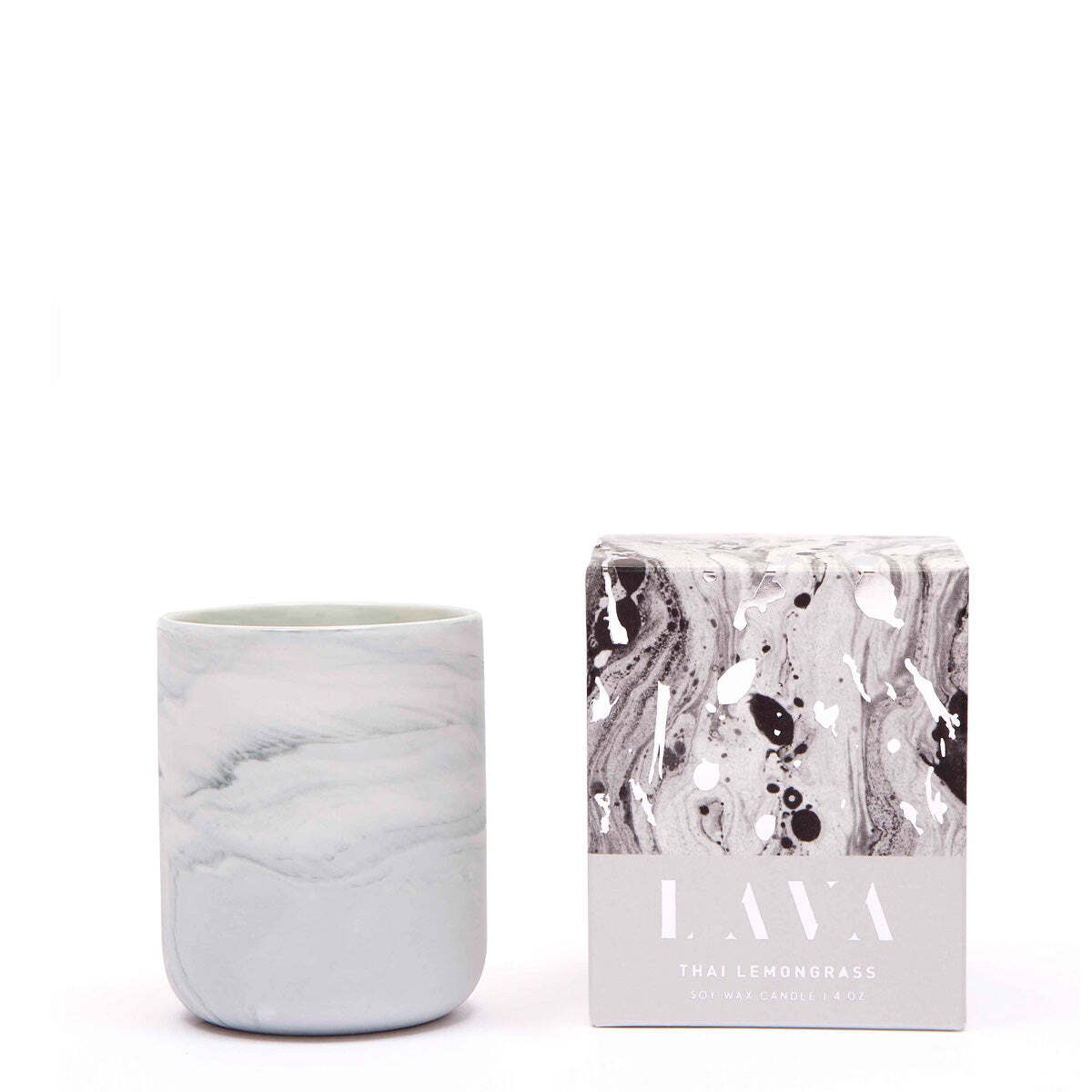 2PK Serenity Lava 130g Small Scented Soy Wax Candle - Thai Lemongrass