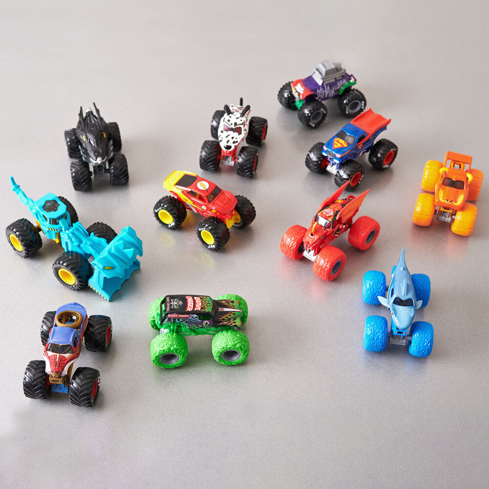 4pc Monster Jam Tough Treads 1:64 Diecast Grave Digger Trucks Kids 4y+