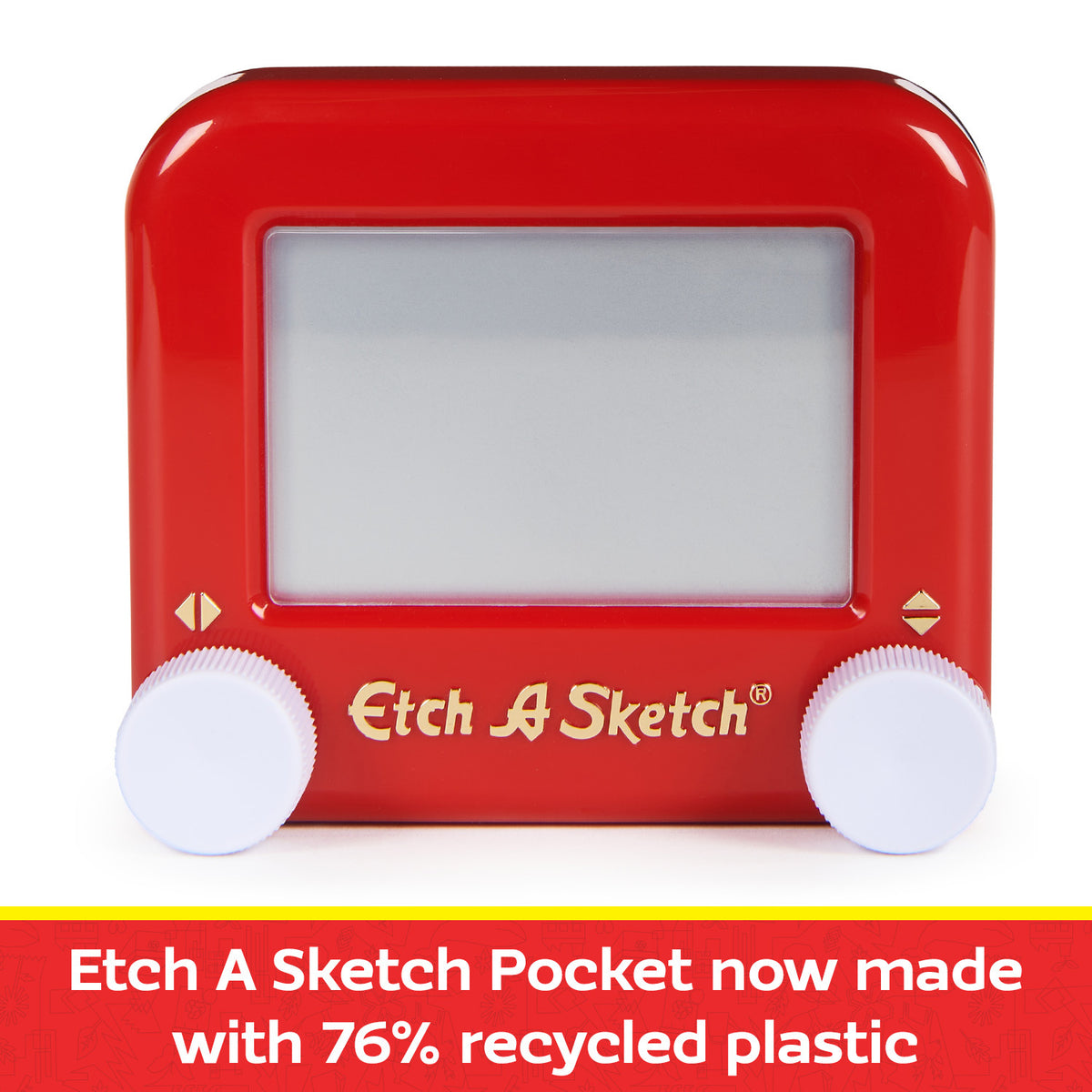2PK Spin Master Etch A Sketch Pocket Plastic Drawing Pad Kids Toy Red 3+