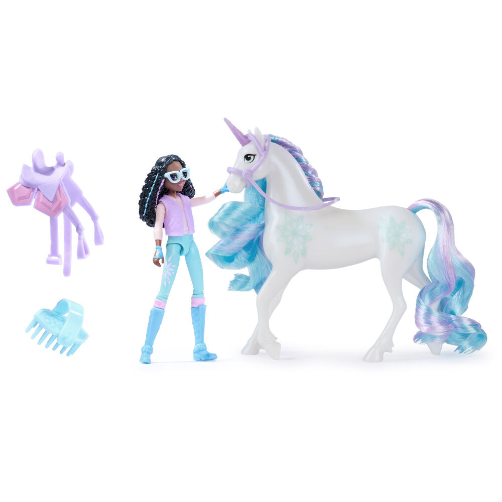 Unicorn Academy Small Doll Layla & Glacier Set Rider and Unicorn Ages 4y+