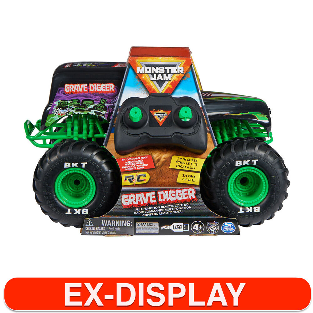 Monster Jam 1:15 Radio Control 2.4GHz Grave Digger Monster Truck Toy 4y+