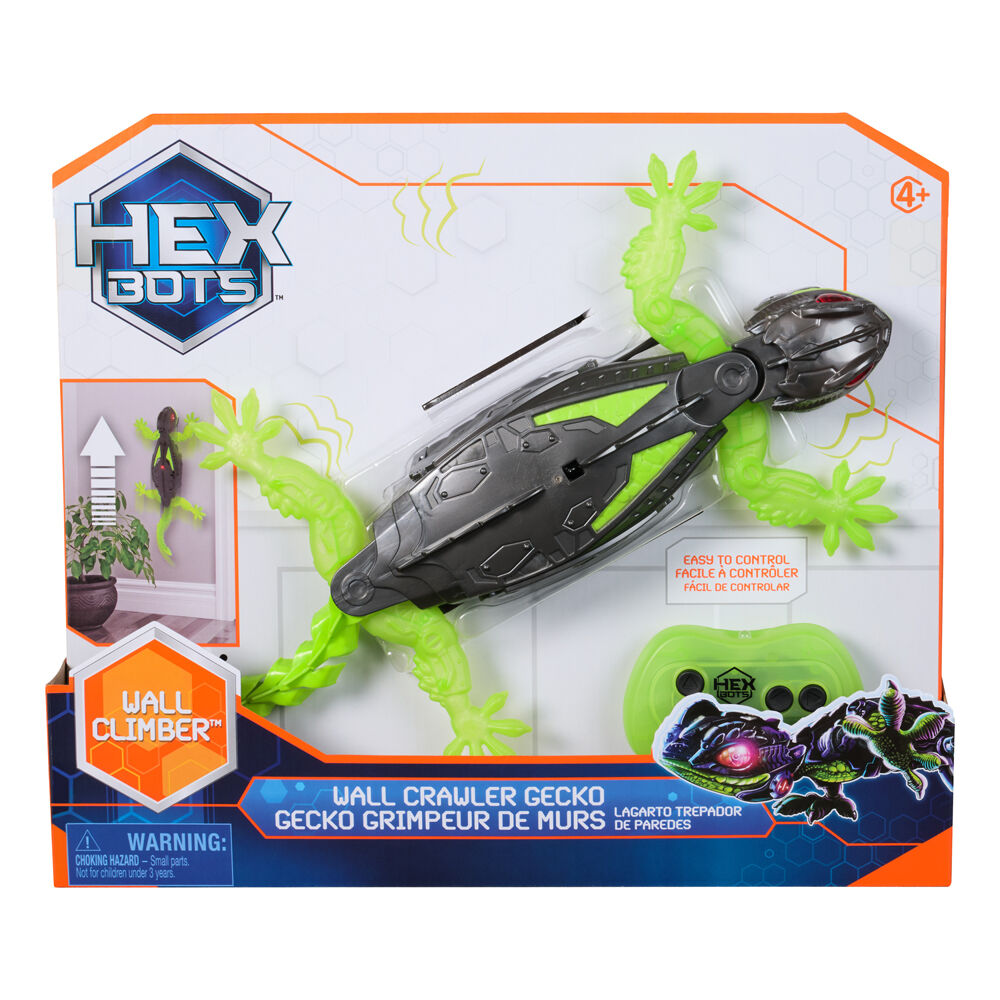 Hex Bots Gecko Wall Crawler Remote Control Green Toy Kids/Children 4y+