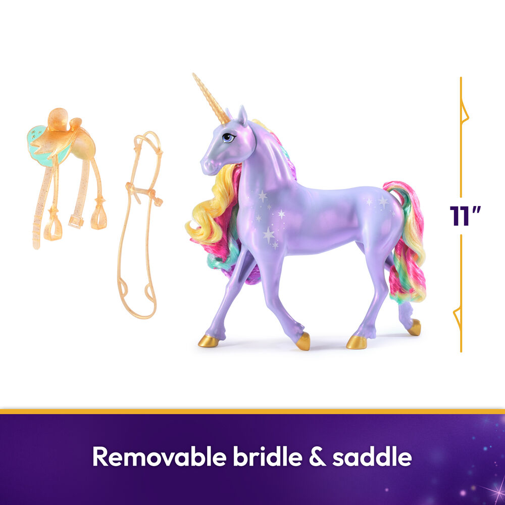 Unicorn Academy Rainbow Light-Up Unicorn Wildstarwith Saddle & Bridle 4y+
