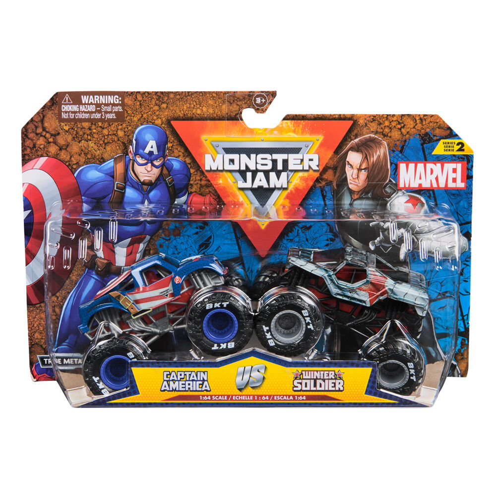 2pc Monster Jam Marvel 1:64 Scale Diecast Truck Kids/Children 3y+ Assorted