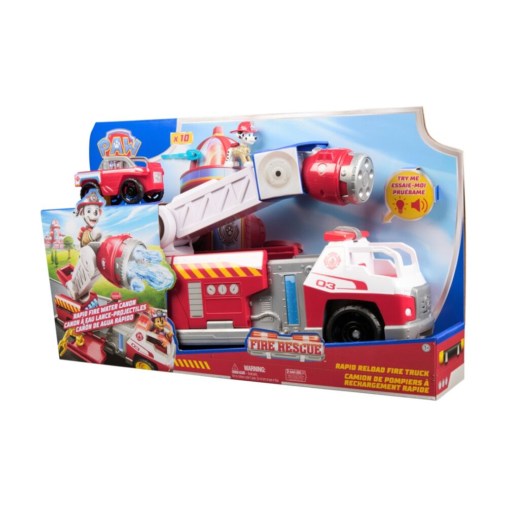 Paw Patrol Childrens Toy Fire Rescue Rapid Reload Red Truck 3Y+