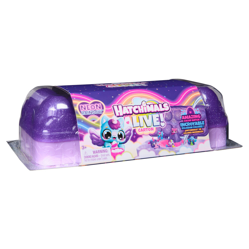 Hatchimals Alive Neon Rainbow Carton Color Changing Egg Hatching Toy 5y+
