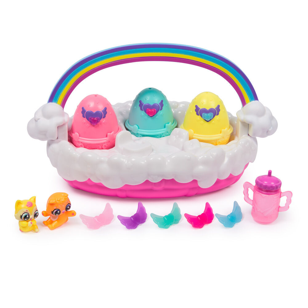 Hatchimals Alive Neon Rainbow Spring Basket 3 Eggs Kittingale 3y+ Assorted