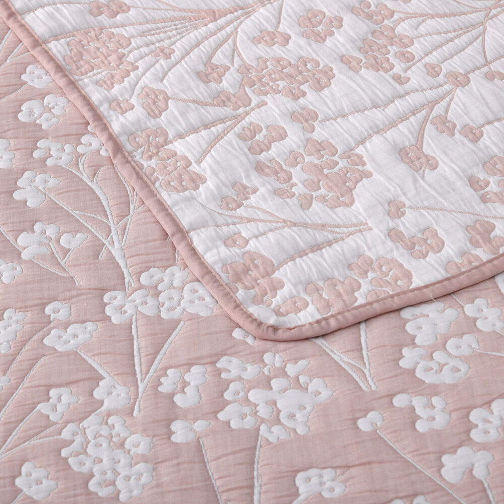 Bianca Myra Poly/Cotton Bedspread Pillowcase Set Blush Pink