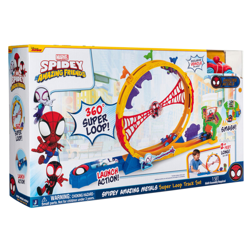 Spidey and His Amazing Friends Metals Super Look 360 Loop Track Set Kids Toy