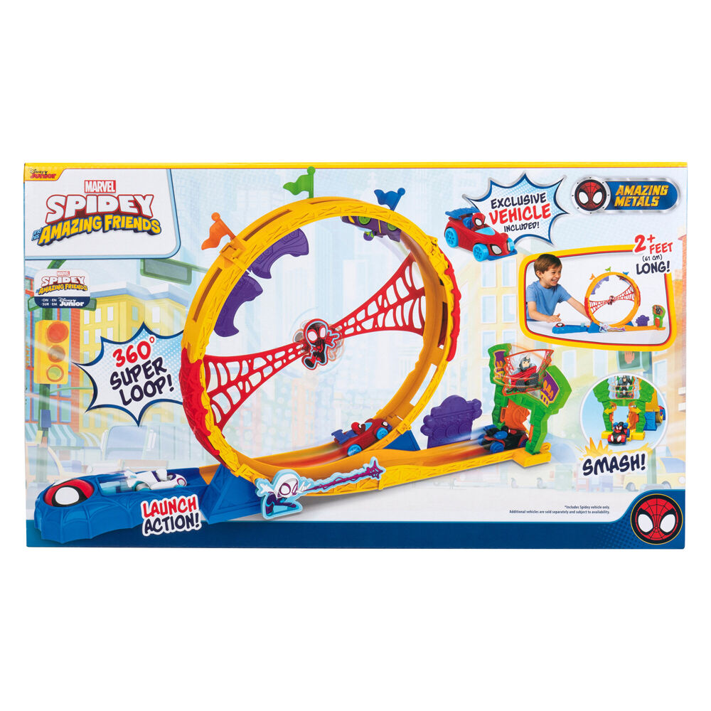 Spidey and His Amazing Friends Metals Super Look 360 Loop Track Set Kids Toy