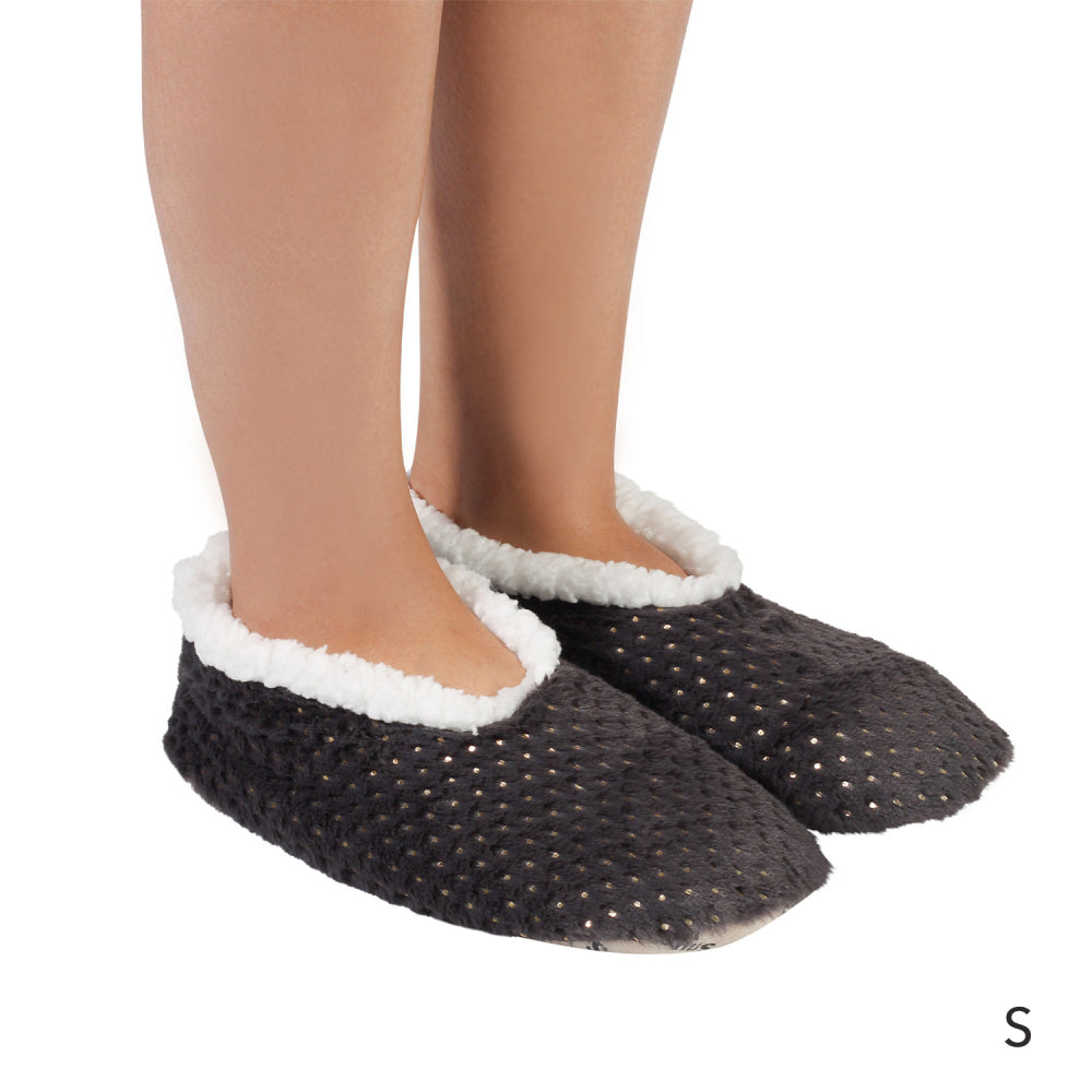 Splosh SnuggUps Women's Metallic Slippers Charcoal