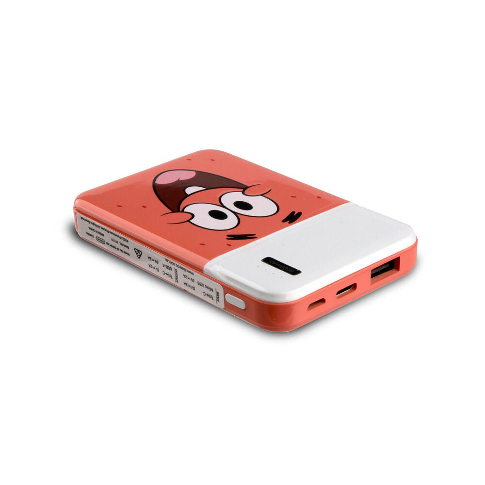 SpongeBob Patrick Portable Powerbank 5000mAh USB-C & A LED