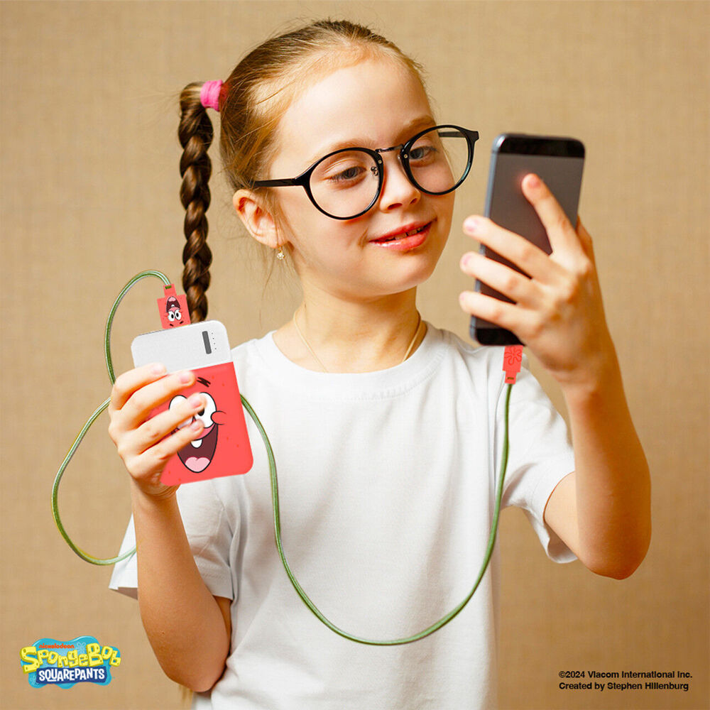 SpongeBob Patrick Portable Powerbank 5000mAh USB-C & A LED