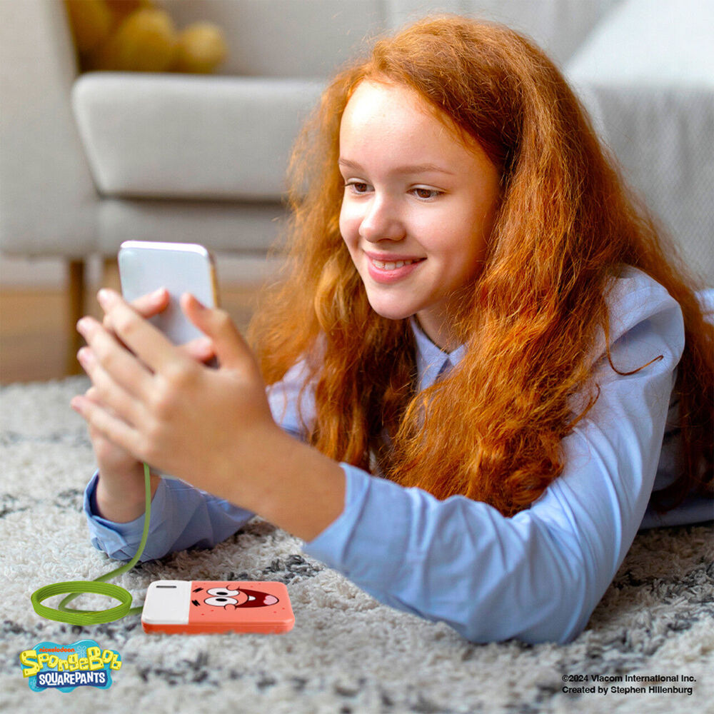 SpongeBob Patrick Portable Powerbank 5000mAh USB-C & A LED