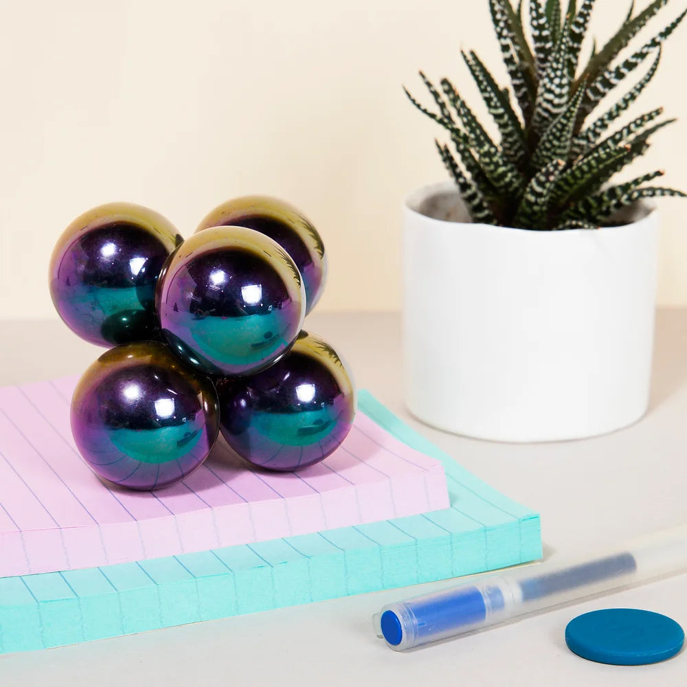 6pc Speks Oil Slick Super Sensory Magnetic Ball Toy 14y+