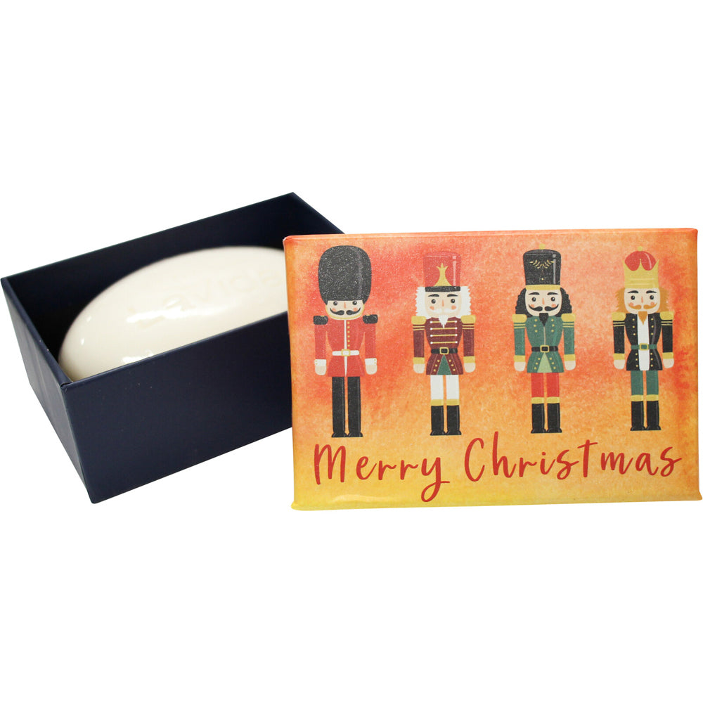 4PK LVD Christmas Nutcracker Scented Bath Soap Bar 9x6cm w/ Box