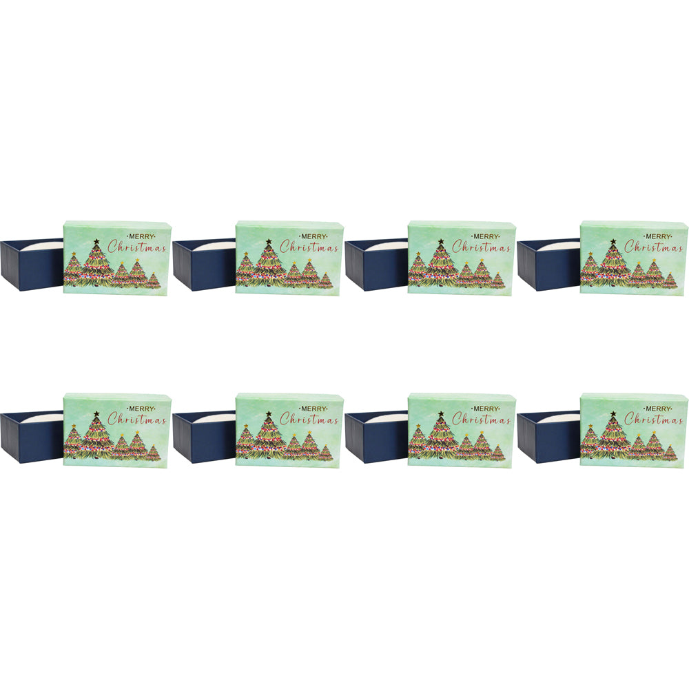8PK LVD Christmas Tree Bath Soap Bar 9x6cm w/ Box - Green