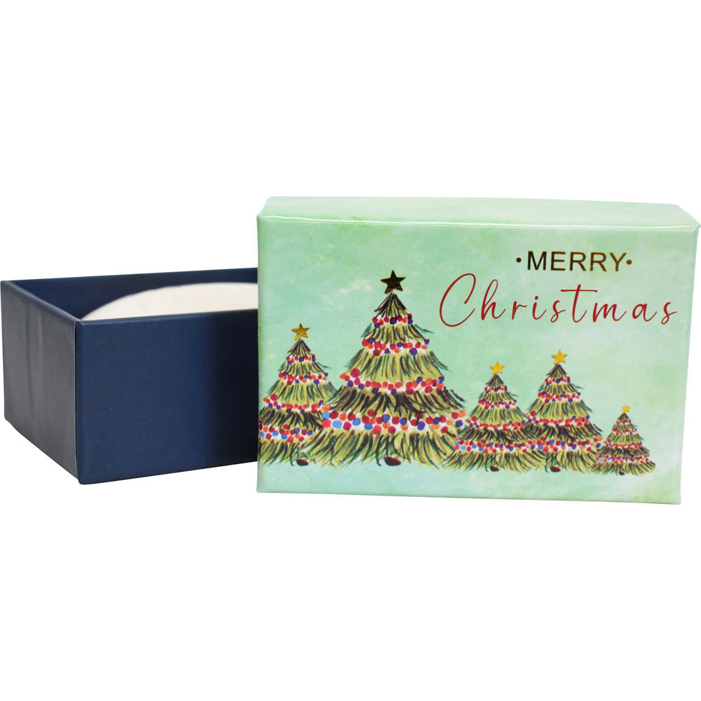 8PK LVD Christmas Tree Bath Soap Bar 9x6cm w/ Box - Green