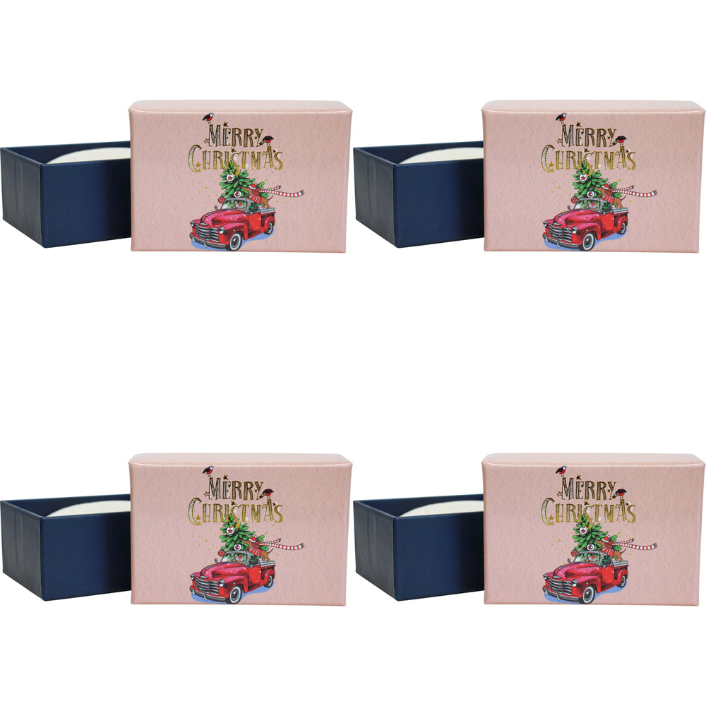 4PK LVD Merry Christmas Sausage Bath Soap Bar 9x6cm w/ Box