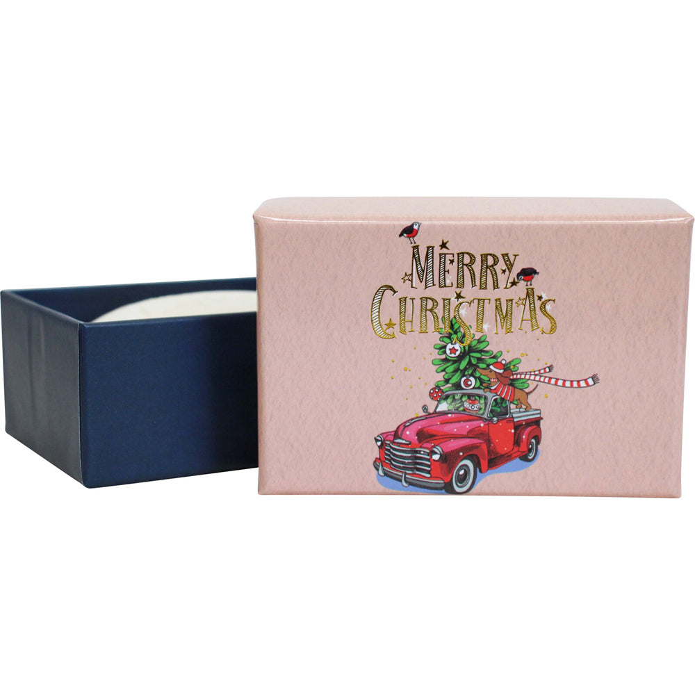 4PK LVD Merry Christmas Sausage Bath Soap Bar 9x6cm w/ Box