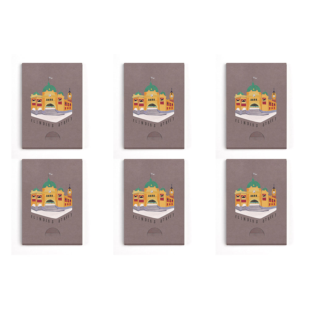 6PK Sunday Paper Pocket Notepad Stationery 11x8cm - Flinders