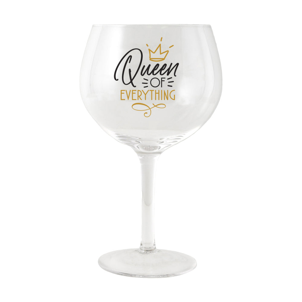 4PK Splosh Sip Celebration Queen Balloon Glass 675ml - Clear