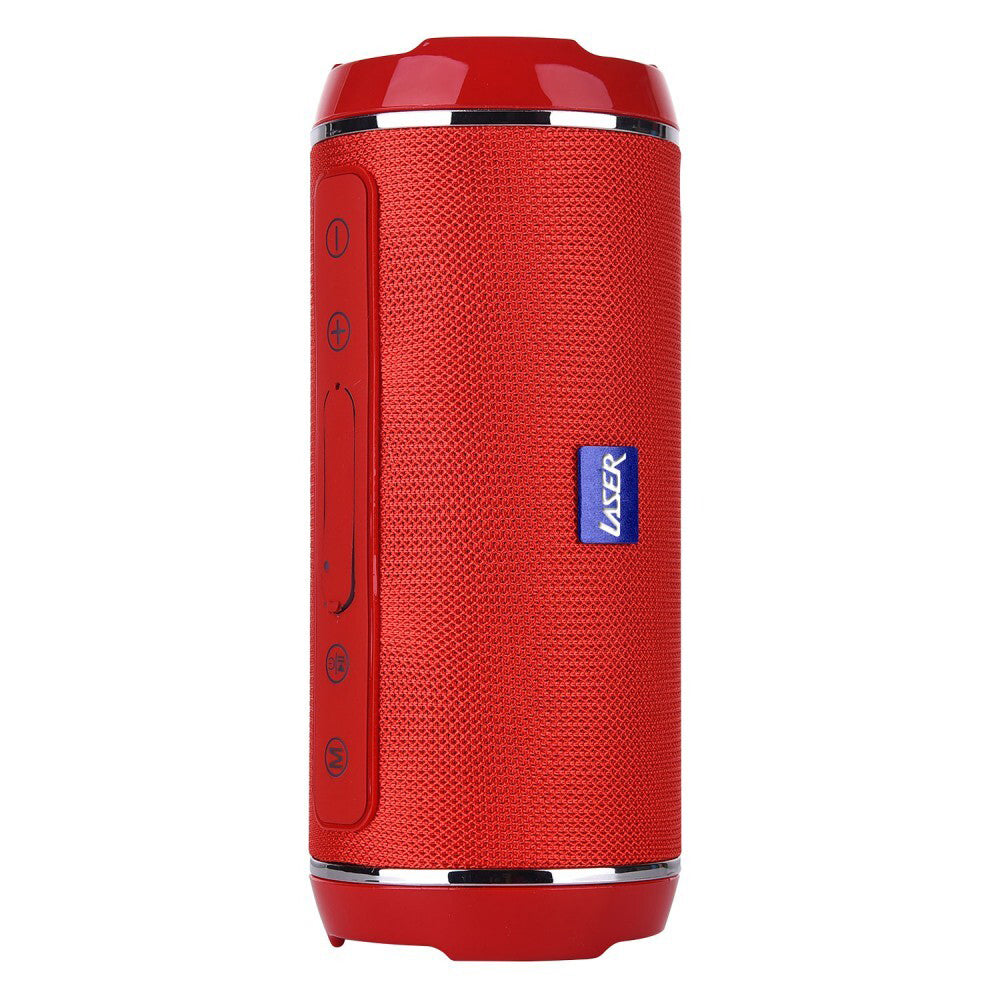 Laser Wireless Bluetooth Pill Speaker w/ FM Radio - Red