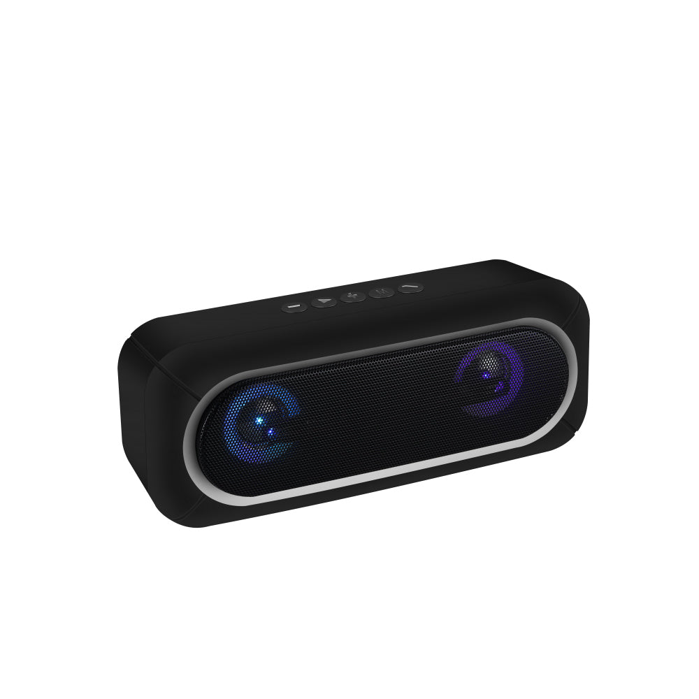 Laser Portable LED Wireless Bluetooth Speaker - Black