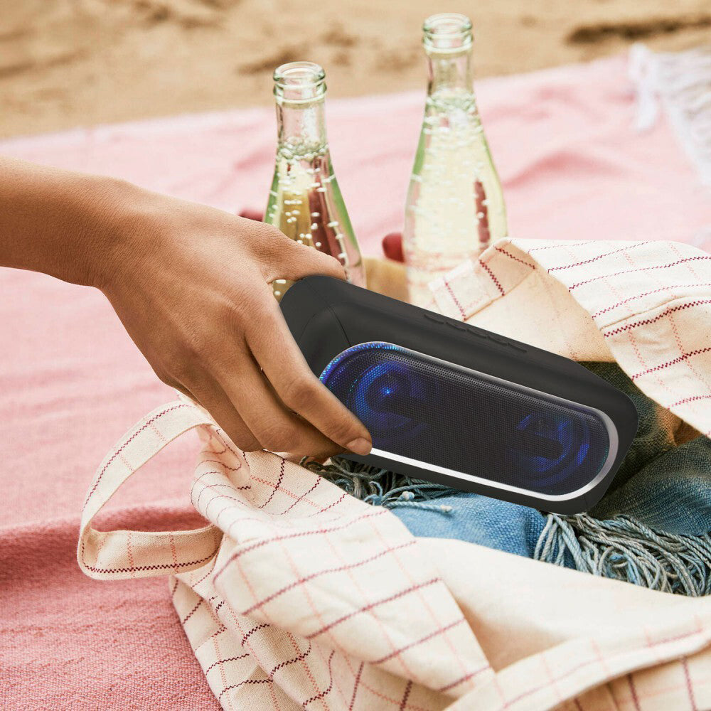 Laser Portable LED Wireless Bluetooth Speaker - Black
