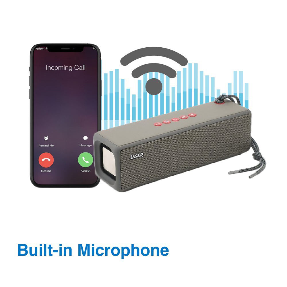 Laser TWS Portable Wireless Bluetooth Bar Speaker - Grey