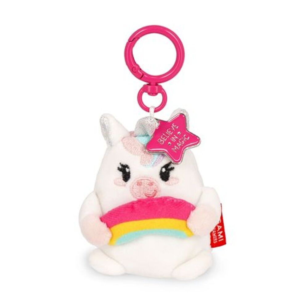 Legami Plush Keyring Unicorn w/Metal Ring Super Soft Kids Bag Charm/Toy 3y+
