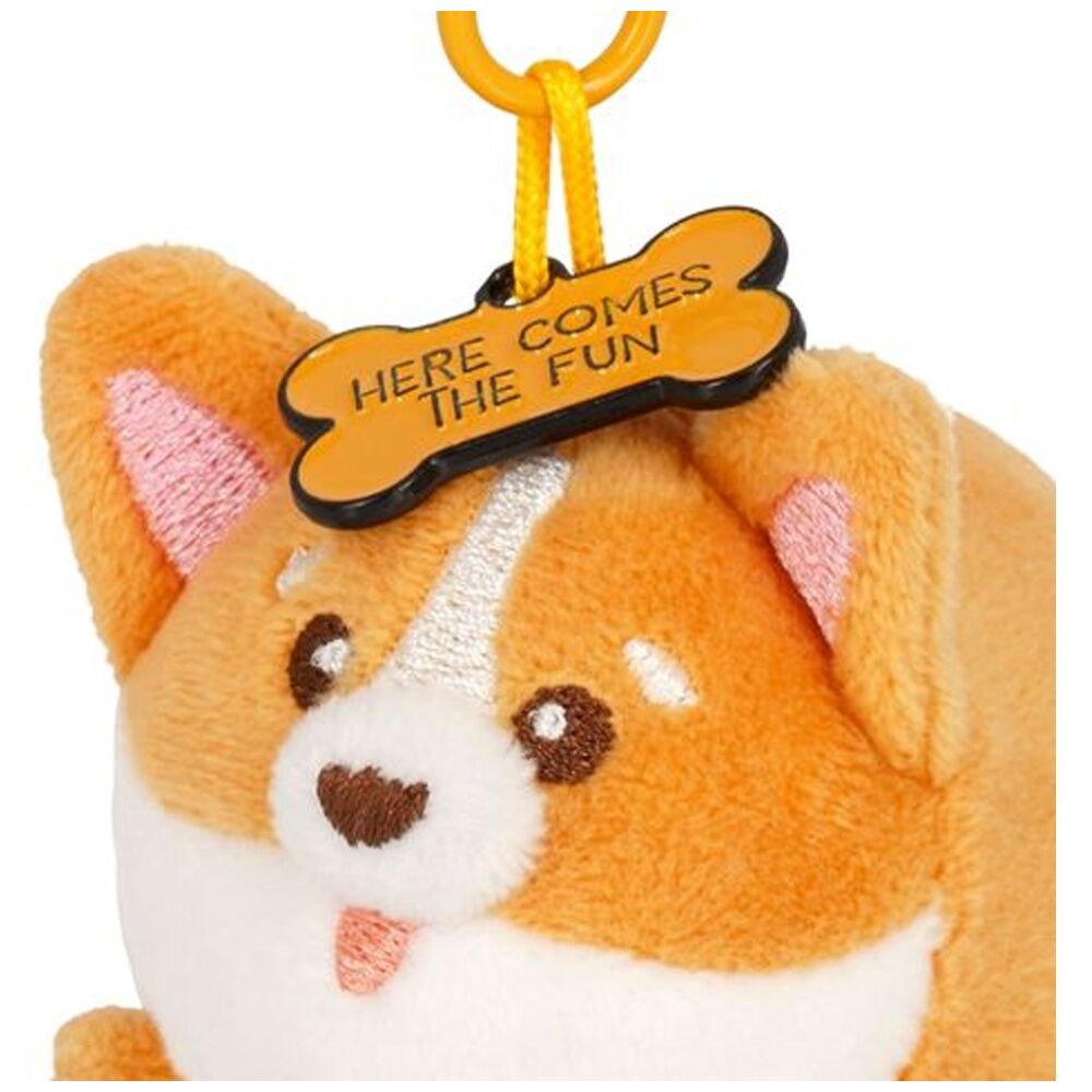 4PK Legami Plush Keyring Corgi w/Metal Ring Super Soft Kids Bag Charm/Toy 3y+
