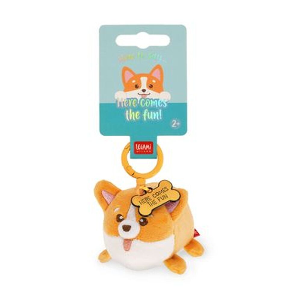 4PK Legami Plush Keyring Corgi w/Metal Ring Super Soft Kids Bag Charm/Toy 3y+