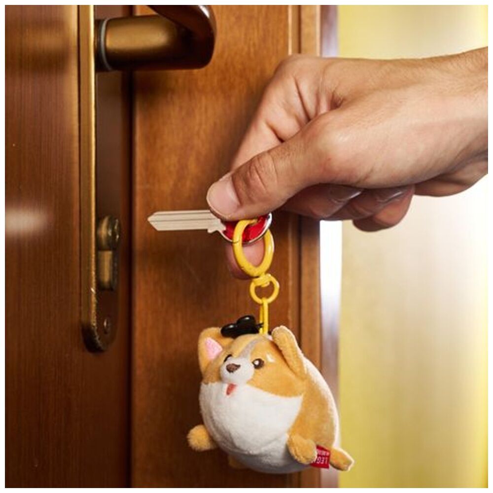 4PK Legami Plush Keyring Corgi w/Metal Ring Super Soft Kids Bag Charm/Toy 3y+