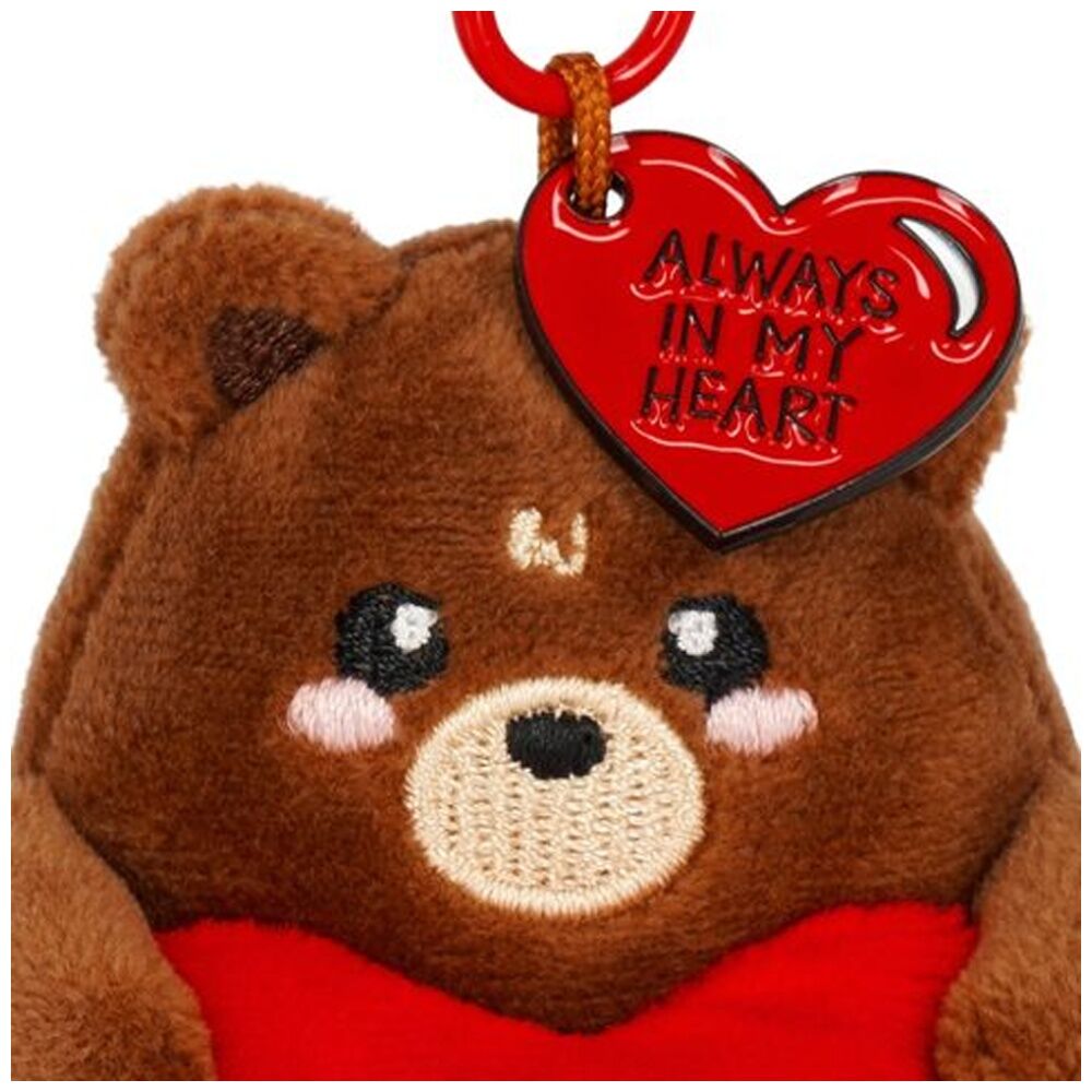 Legami Plush Keyring Teddy w/Metal Ring Super Soft Kids Bag Charm/Toy 3y+