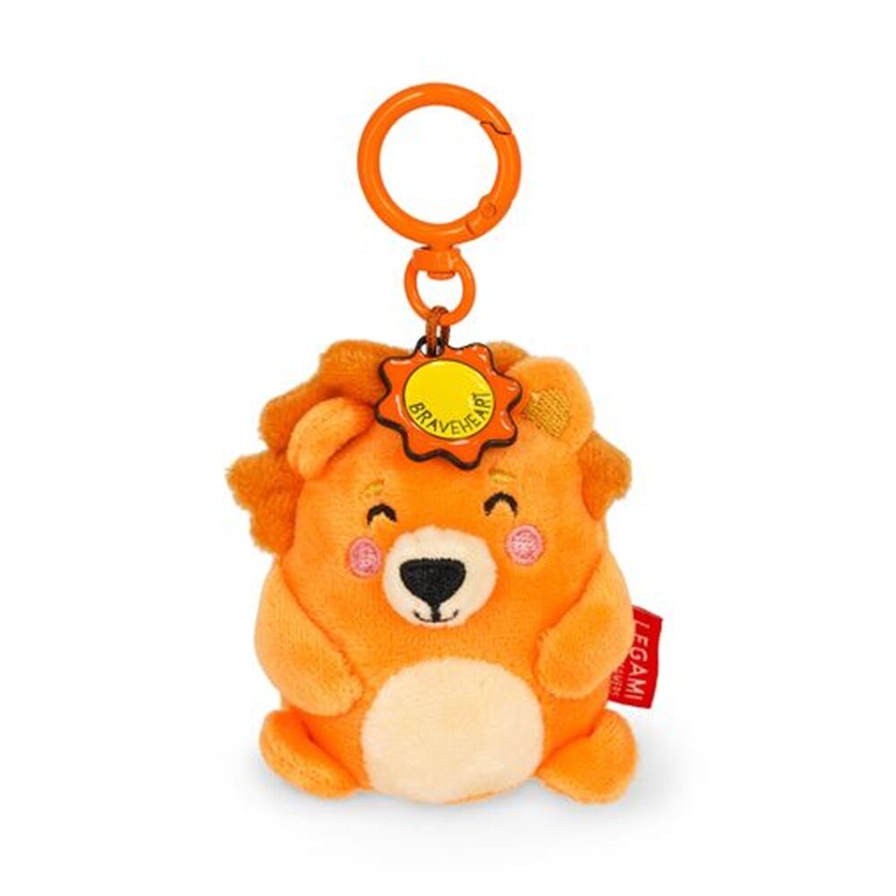 2PK Legami Plush Keyring Lion w/Metal Ring Super Soft Kids Bag Charm/Toy 3y+