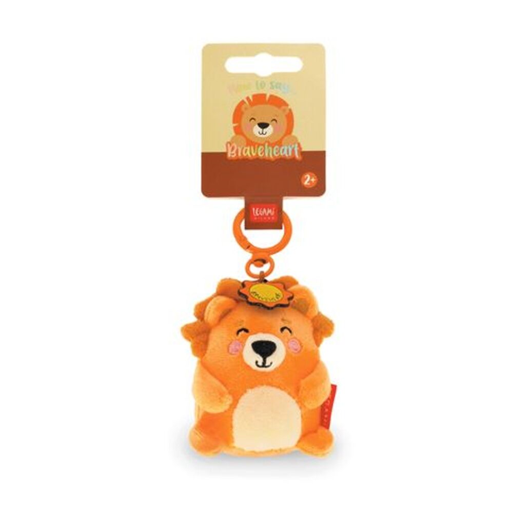 2PK Legami Plush Keyring Lion w/Metal Ring Super Soft Kids Bag Charm/Toy 3y+