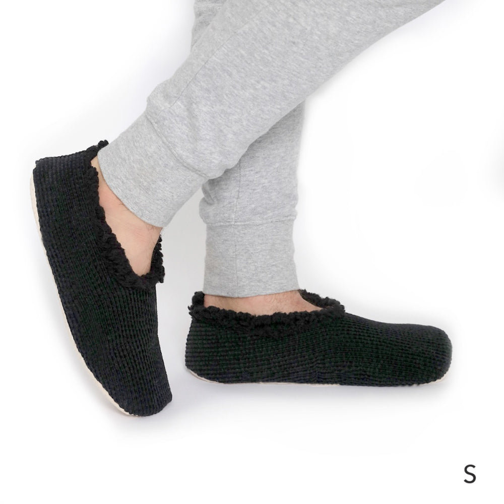 Splosh SnuggUps Men's Soft Slippers Cord Black