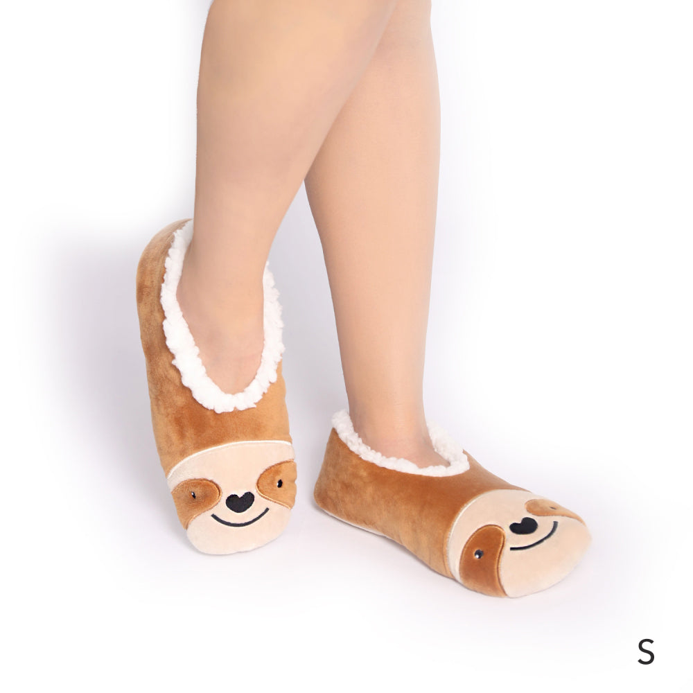 Splosh SnuggUps Women's Animal Sloth Slippers Brown