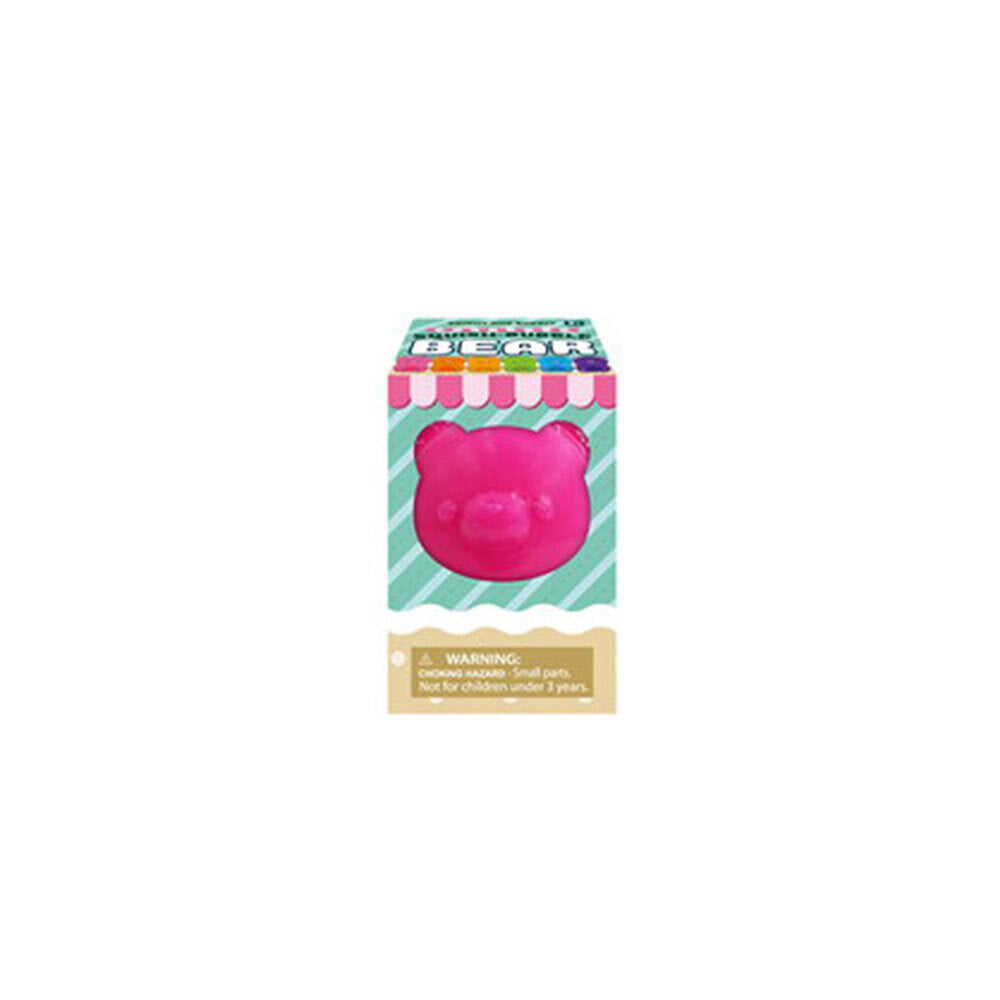 4PK Bensons Squeeze Bubble Bear Neon Kids/Childrens Squishy Toy 8cm 3y+ Asstd