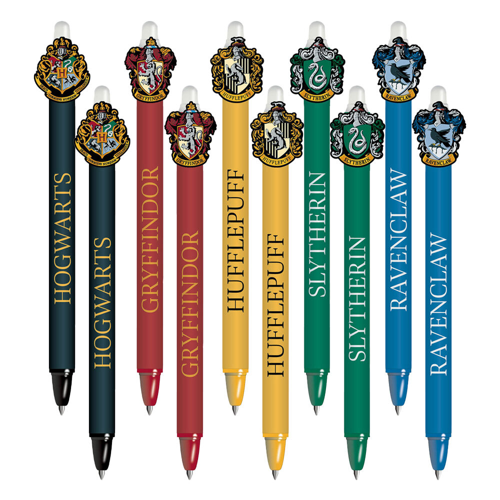 10PK Wizarding World Harry Potter House Erasable Gel Pen Assorted