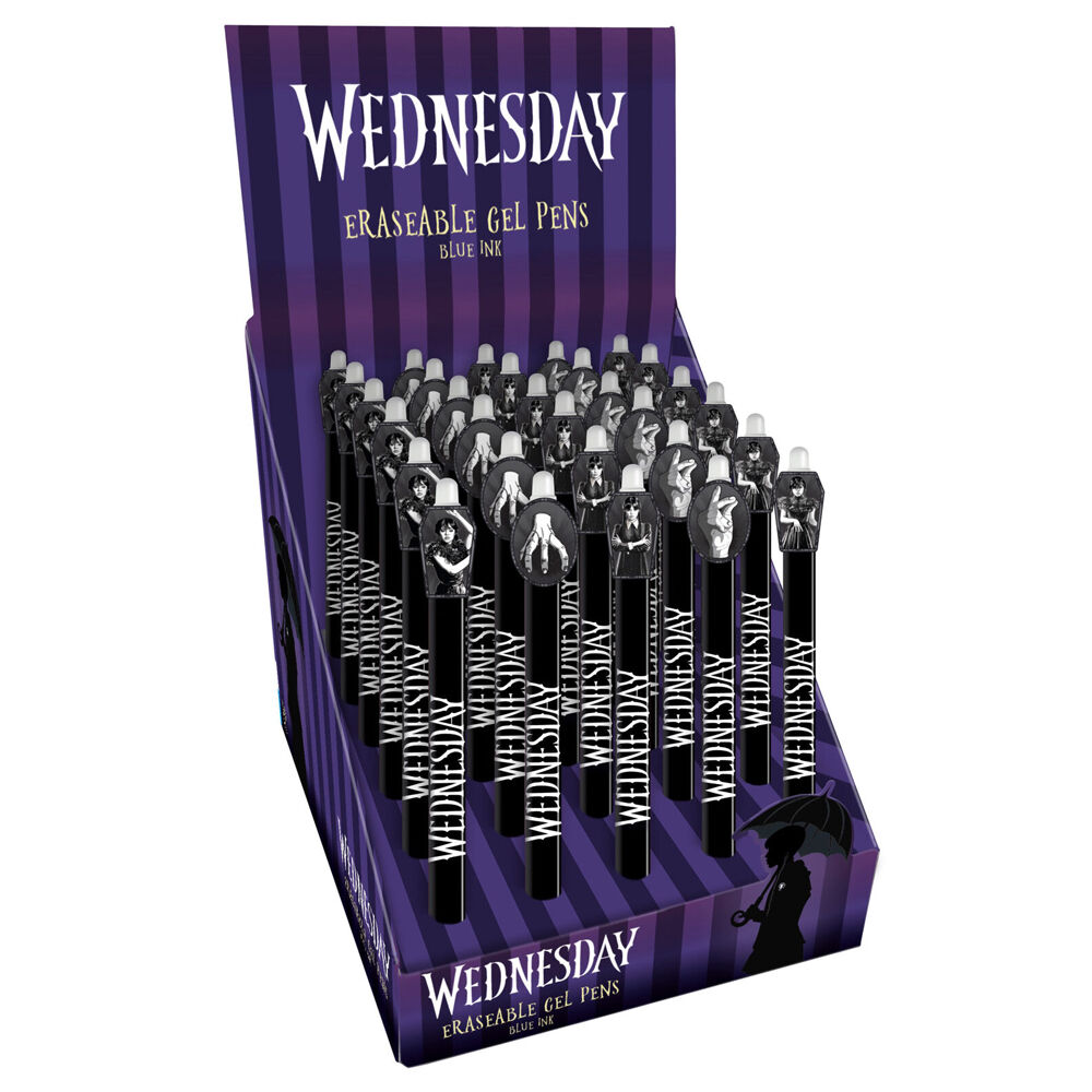 10PK Wednesday Character Symbols Erasable Gel Writing Pen Assorted