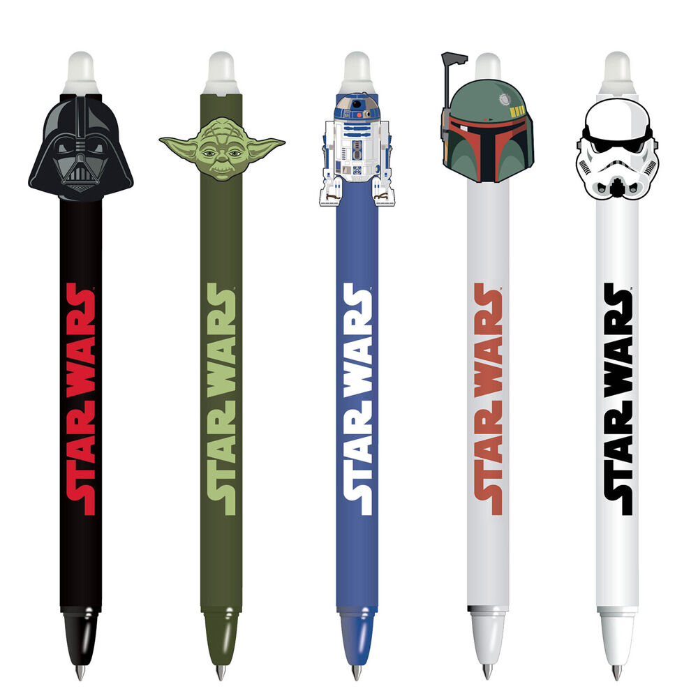 10PK Star Wars Classic Erasable Gel Stationary Writing Pen Assorted