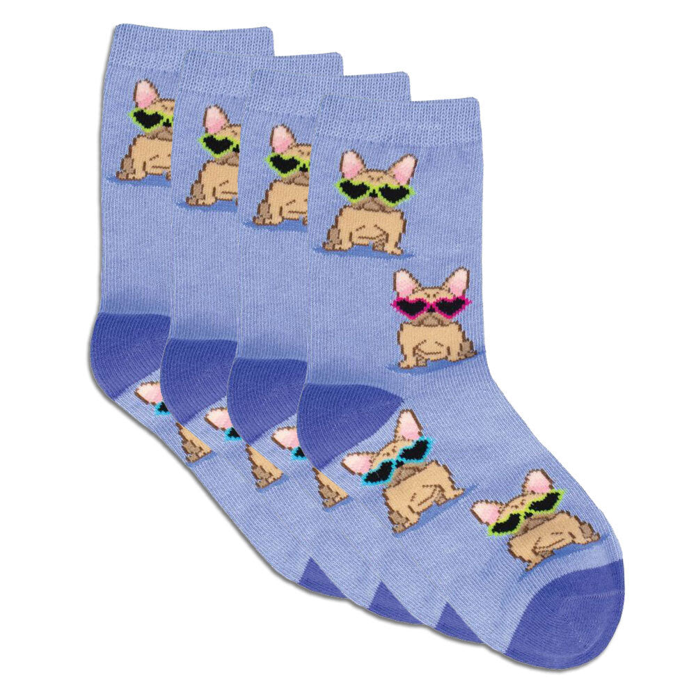 4PK Socksmith Kids/Children Novelty Socks Frenchie Fashion One Size 2-4y
