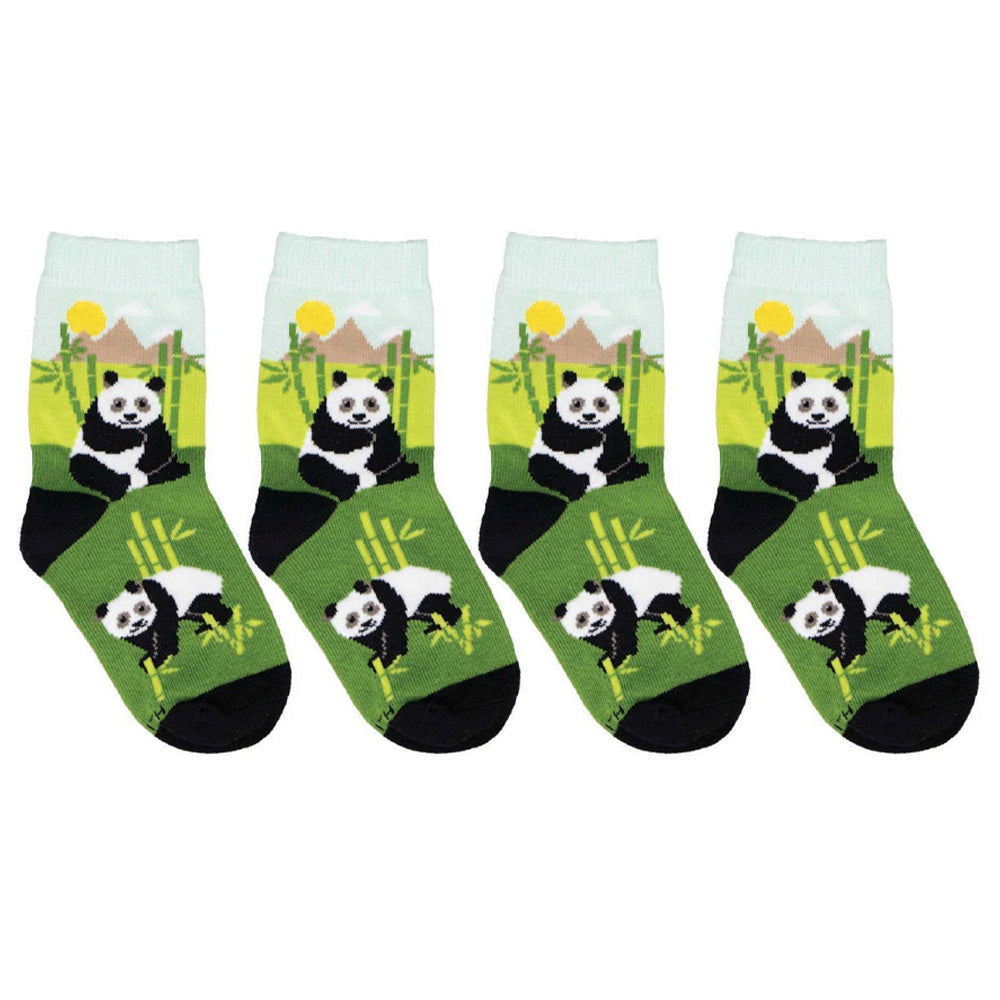 4PK Socksmith Kids/Children Novelty Socks Happy Panda One Size 4-7y