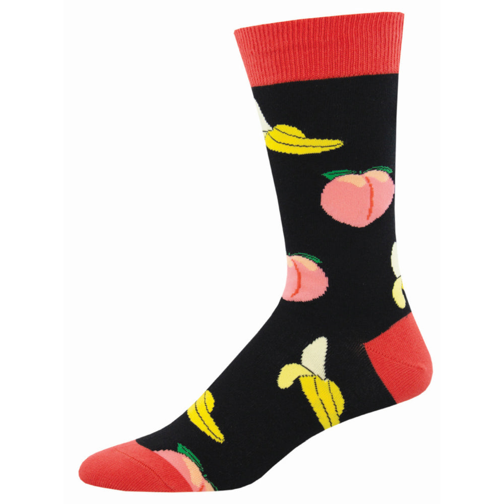 2PK Socksmith Mens Novelty Comfort Socks Peaches & Cream One Size
