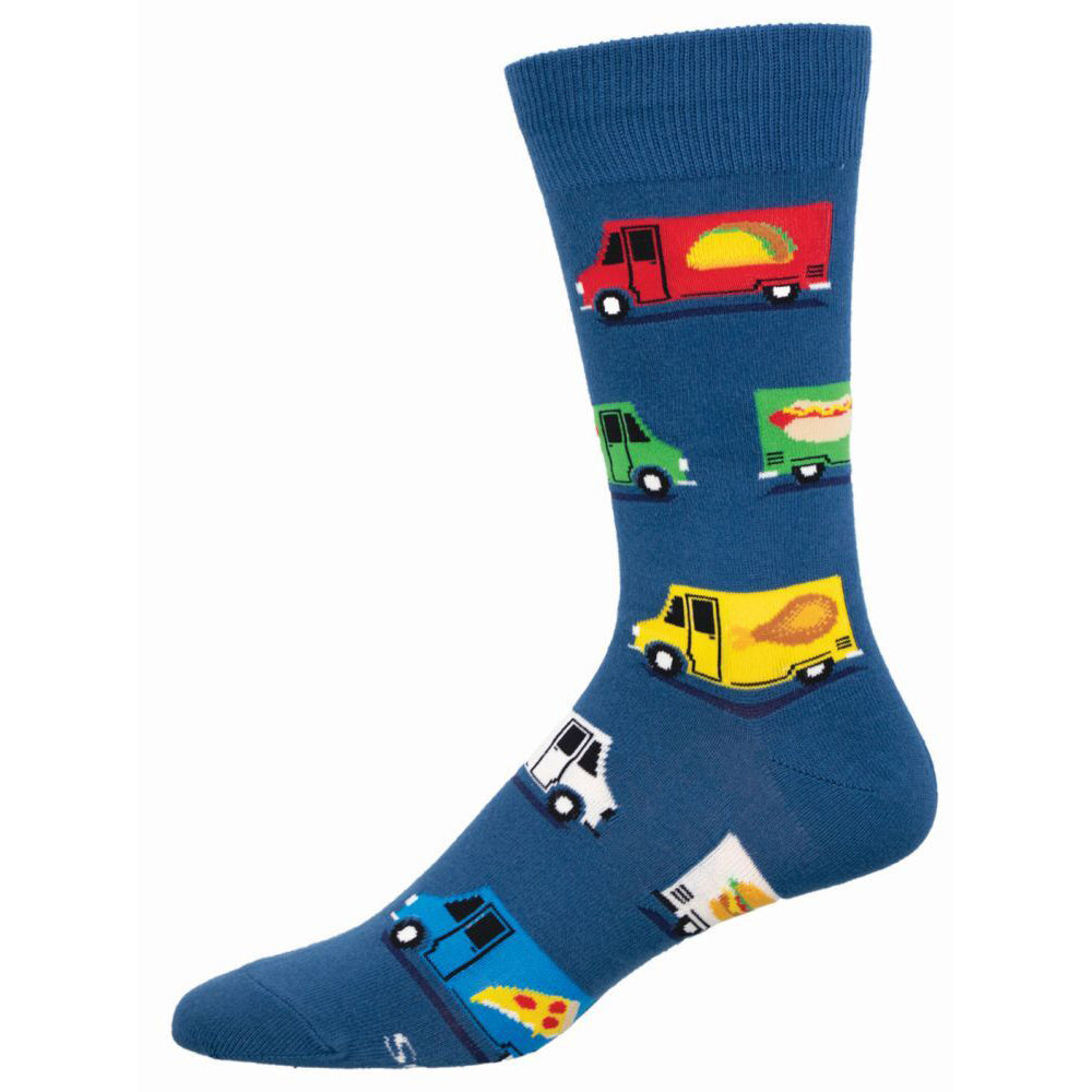 2PK Socksmith Mens Novelty Comfort Socks Food Truck One Size