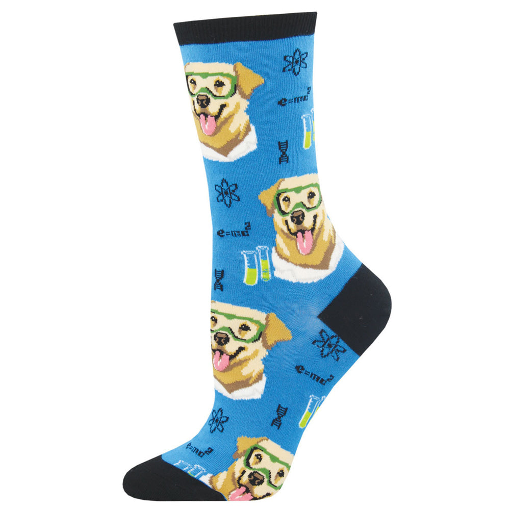 3PK Socksmith Ladies Novelty Socks Science Lab Blue One Size